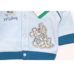 Disney Baby Mickey Mouse Βρεφικό Βελούδινο Σετ 2 Τεμαχίων "Hello Mickey" – Σιέλ/Μπλε (RH0061) - Φόρμες
