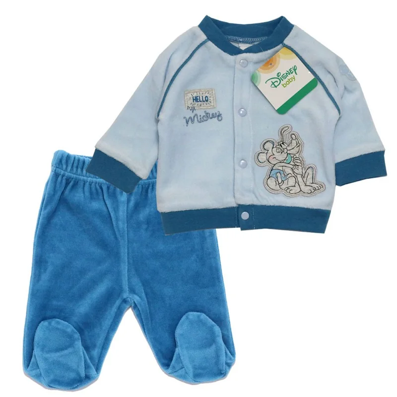 Disney Baby Mickey Mouse Βρεφικό Βελούδινο Σετ 2 Τεμαχίων "Hello Mickey" – Σιέλ/Μπλε (RH0061) Disney Baby Mickey Mouse Βρεφικό Βελούδινο Σετ 2 Τεμαχίων "Hello Mickey" – Σιέλ/Μπλε (RH0061)