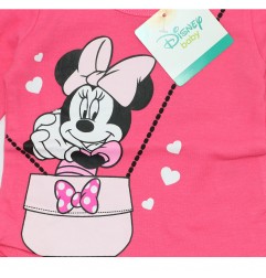 Disney Baby Minnie Mouse: Βρεφικό Μακρυμάνικο Μπλουζάκι με Βολάν – Φούξια (91534A)
