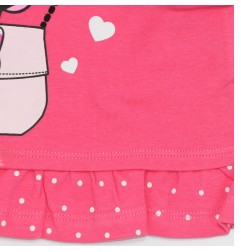 Disney Baby Minnie Mouse: Βρεφικό Μακρυμάνικο Μπλουζάκι με Βολάν – Φούξια (91534A) - Μπλουζάκια Μακρυμάνικα (μακό)