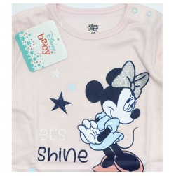 Βρεφικό Βαμβακερό Μακρυμάνικο Μπλουζάκι Disney Baby "Minnie Mouse – Let's Shine" (DIS MF 51 02 1322)