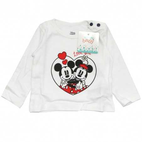 Βρεφικό Σετ 2 Τεμαχίων Disney Baby "Love You" - Minnie & Mickey Mouse - 100% Βαμβακερό (DIS MF 51 12 8575A)