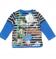 Disney Baby Mickey Mouse Βρεφικό Σετ 2 Τεμαχίων – Μακρυμάνικη Μπλούζα & Jean Παντελόνι (HO0072) - Χειμωνιάτικα / εποχιακά σετ