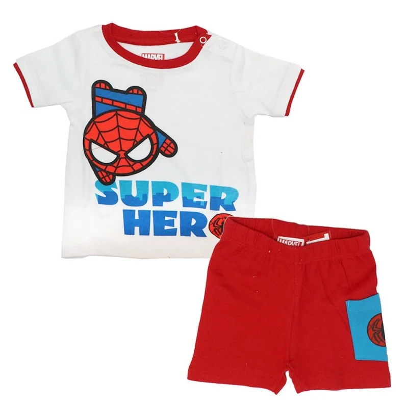 Marvel Spiderman "Super Hero" Βρεφικό Καλοκαιρινό Σετ - T-shirt & Σορτσάκι - 100% Βαμβάκι (SP S 51 12 1255 Red) Marvel Spiderman "Super Hero" Βρεφικό Καλοκαιρινό Σετ - T-shirt & Σορτσάκι - 100% Βαμβάκι (SP S 51 12 1255 Red)