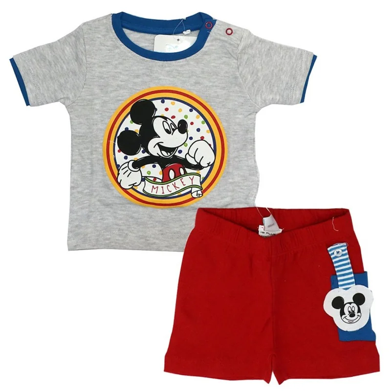 Disney Baby Mickey Mouse Βρεφικό Καλοκαιρινό Σετ T-shirt & Σορτς - Γκρι/Κόκκινο - 100% Βαμβάκι (DIS BMB 51 12 8700 Red) Disney Baby Mickey Mouse Βρεφικό Καλοκαιρινό Σετ T-shirt & Σορτς - Γκρι/Κόκκινο - 100% Βαμβάκι (DIS BMB 51 12 8700 Red)