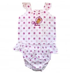 Βρεφικό Καλοκαιρινό Σετ Disney Baby "Sweet Bambi" - Ροζ Πουά Μπλούζα με Βολάν & Ασορτί Βρακάκι (100% Βαμβάκι) (AQE0526-1) - Κ...