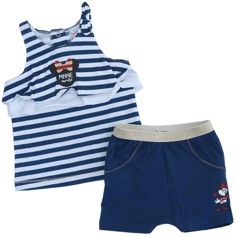 Βρεφικό Καλοκαιρινό Σετ Disney Baby "Minnie Mouse" - Navy Ριγέ Μπλούζα με Βολάν & Σορτσάκι (100% Βαμβάκι) (ET0082 NAVY) Βρεφικό Καλοκαιρινό Σετ Disney Baby "Minnie Mouse" - Navy Ριγέ Μπλούζα με Βολάν & Σορτσάκι (100% Βαμβάκι) (ET0082 NAVY)