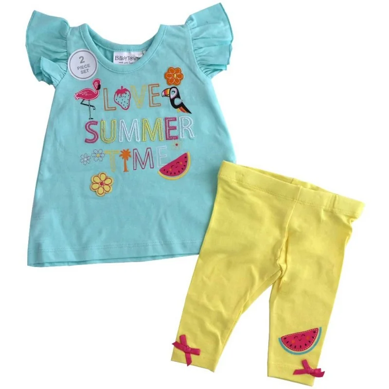 Βρεφικό Καλοκαιρινό Σετ Mini Kidz - Μπλούζα Aqua "Summer Time" & Κίτρινο Κολάν (100% Βαμβάκι) (15C405) Βρεφικό Καλοκαιρινό Σετ Mini Kidz - Μπλούζα Aqua "Summer Time" & Κίτρινο Κολάν (100% Βαμβάκι) (15C405)
