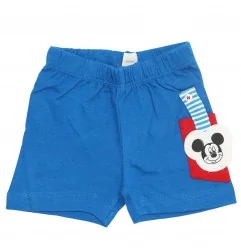 Disney Baby Mickey Mouse Βρεφικό Καλοκαιρινό Σετ με T-shirt & Σορτσάκι - 100% Βαμβάκι (DIS BMB 51 12 8700 Blue)