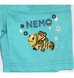 Βρεφικό Καλοκαιρινό Σετ Disney "Finding Nemo" - Aqua Μπλούζα & Βαμβακερή Βερμούδα (100% Βαμβάκι) (AQE0213) - Καλοκαιρινά Σετ