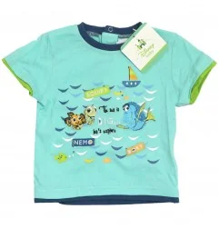 Βρεφικό Καλοκαιρινό Σετ Disney "Finding Nemo" - Aqua Μπλούζα & Βαμβακερή Βερμούδα (100% Βαμβάκι) (AQE0213) - Καλοκαιρινά Σετ