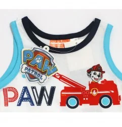 Βρεφικό Καλοκαιρινό Σετ Paw Patrol - Αμάνικη Μπλούζα Chase & Marshall με Navy Μπλε Σορτσάκι (100% Βαμβάκι) (AQE0223) - Καλοκα...