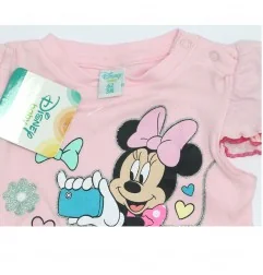 Disney Baby Βρεφικό Βαμβακερό Σετ Minnie Mouse "Smile" – Μπλούζα με Βολάν & Εμπριμέ Σορτς – Ροζ/Φούξια (DIS MF 51 12 1176A) -...