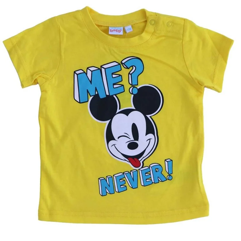 Disney Baby Mickey Mouse Βρεφικό Κοντομάνικο Μπλουζάκι 100% Βαμβακερό – "Me? Never!" Yellow (ET0140) Disney Baby Mickey Mouse Βρεφικό Κοντομάνικο Μπλουζάκι 100% Βαμβακερό – "Me? Never!" Yellow (ET0140)