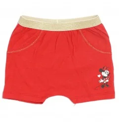 Βρεφικό Καλοκαιρινό Σετ Disney Baby "Minnie Mouse" - Κόκκινη Ριγέ Μπλούζα με Βολάν & Σορτσάκι (100% Βαμβάκι) (ET0082)