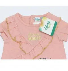 Disney Baby Βρεφικό Βαμβακερό Φόρεμα Minnie Mouse με Βολάν – Ροζ (SE0117A)