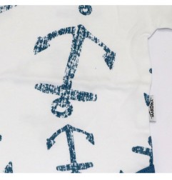 Makoma Βρεφικό Κοντομάνικο μπλουζάκι για αγόρια Blue Sea B (22226B White)