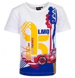 Disney Cars Κοντομάνικο μπλουζάκι για αγόρια (UE1083 White) - Κοντομάνικα μπλουζάκια