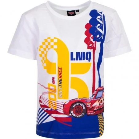Disney Cars Κοντομάνικο μπλουζάκι για αγόρια (UE1083 White) - Κοντομάνικα μπλουζάκια