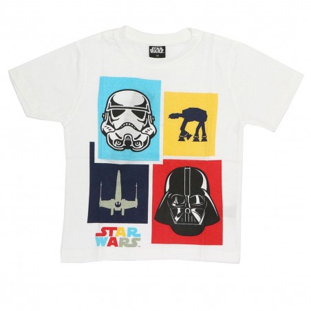 Star Wars Κοντομάνικο Μπλουζάκι Για Αγόρια (SW 52 02 9487 white)