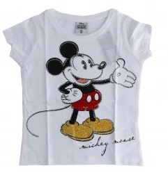 Disney Mickey Mouse Κοντομάνικο Μπλουζάκι για κορίτσια στρας (DIS MFB 52 02 8127) - Κοντομάνικα μπλουζάκια