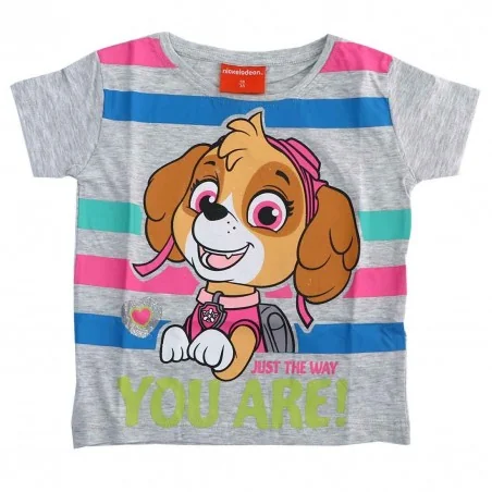 Paw Patrol Κοντομάνικο Μπλουζάκι Για Κορίτσια ( PAW 52 02 1462 grey) - Κοντομάνικα μπλουζάκια