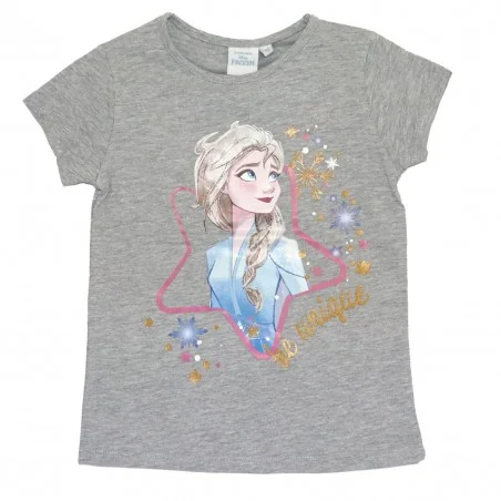 Disney Frozen Κοντομάνικο Μπλουζάκι Για Κορίτσια (EV1016 grey) - Κοντομάνικα μπλουζάκια
