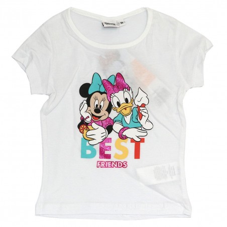 Disney Minnie Mouse Κοντομάνικο Μπλουζάκι για κορίτσια (EV1123 WHITE) - Κοντομάνικα μπλουζάκια