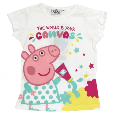 Peppa Pig Κοντομάνικο Μπλουζάκι Για Κορίτσια (EV1128 white) - Κοντομάνικα μπλουζάκια