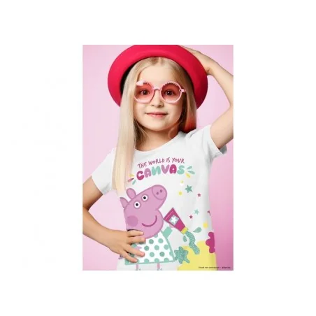 Peppa Pig Κοντομάνικο Μπλουζάκι Για Κορίτσια (EV1128 white)