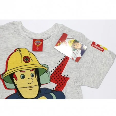 Fireman Sam κοντομάνικο μπλουζάκι για αγόρια (SAM 52 02 140 Grey)