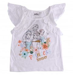 Disney Princess Κοντομάνικο Μπλουζάκι Για Κορίτσια (ET1163 white) - Κοντομάνικα μπλουζάκια