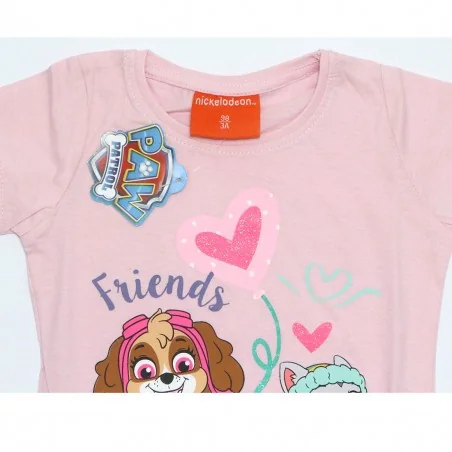 Paw Patrol Κοντομάνικο Μπλουζάκι Για Κορίτσια (PAW 52 02 1798KOM pink)