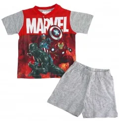 Marvel Avengers Καλοκαιρινή Πιτζάμα Για Αγόρια (UE7316 grey) - Πιτζάμες Καλοκαιρινές