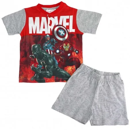 Marvel Avengers Καλοκαιρινή Πιτζάμα Για Αγόρια (UE7316 grey) - Πιτζάμες Καλοκαιρινές