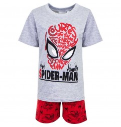 Marvel Spiderman παιδική Καλοκαιρινή πιτζάμα (UE2034 grey) - Πιτζάμες Καλοκαιρινές