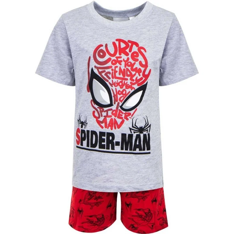 Marvel Spiderman παιδική Καλοκαιρινή πιτζάμα (UE2034 grey)