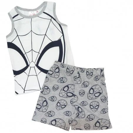 Marvel Spiderman παιδική Καλοκαιρινή πιτζάμα (EV2020 white) - Πιτζάμες Καλοκαιρινές