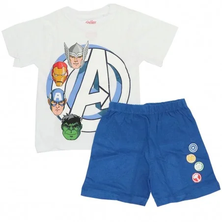 Marvel Avengers Καλοκαιρινή Πιτζάμα Για Αγόρια (AV 52 04 368 white) - Πιτζάμες Καλοκαιρινές