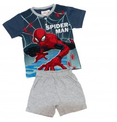 Marvel Spiderman παιδική Καλοκαιρινή πιτζάμα (EV2099 grey) - Πιτζάμες Καλοκαιρινές