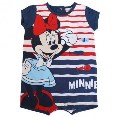 Disney Baby Minnie Mouse Βρεφικό Καλοκαιρινό Φορμάκι 100% Βαμβακερό - Navy Blue Nautical Style (ET0094A) - Καλοκαιρινά φορμάκια