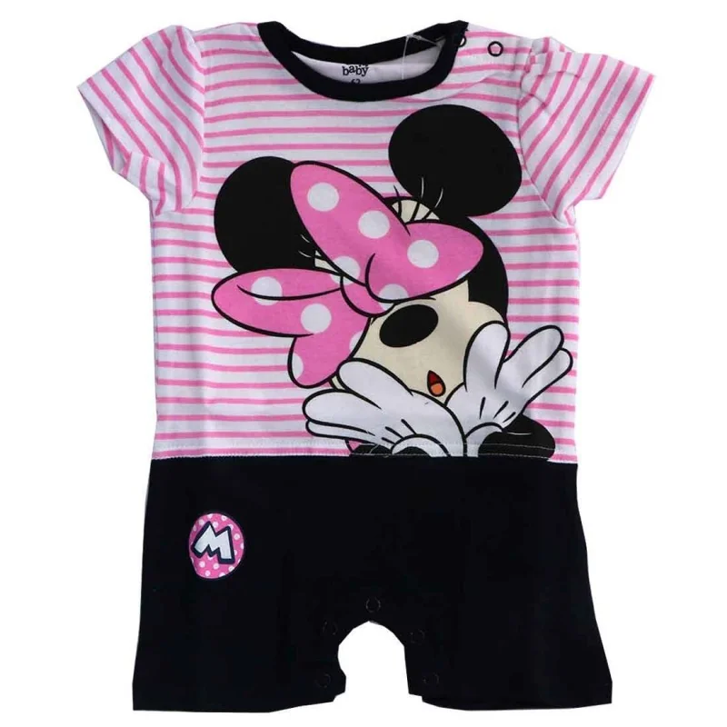 Disney Baby Minnie Mouse Βρεφικό Καλοκαιρινό Φορμάκι 100% Βαμβακερό - Ροζ Ριγέ/Μαύρο (DIS MF 51 05 8569 Black) Disney Baby Minnie Mouse Βρεφικό Καλοκαιρινό Φορμάκι 100% Βαμβακερό - Ροζ Ριγέ/Μαύρο (DIS MF 51 05 8569 Black)
