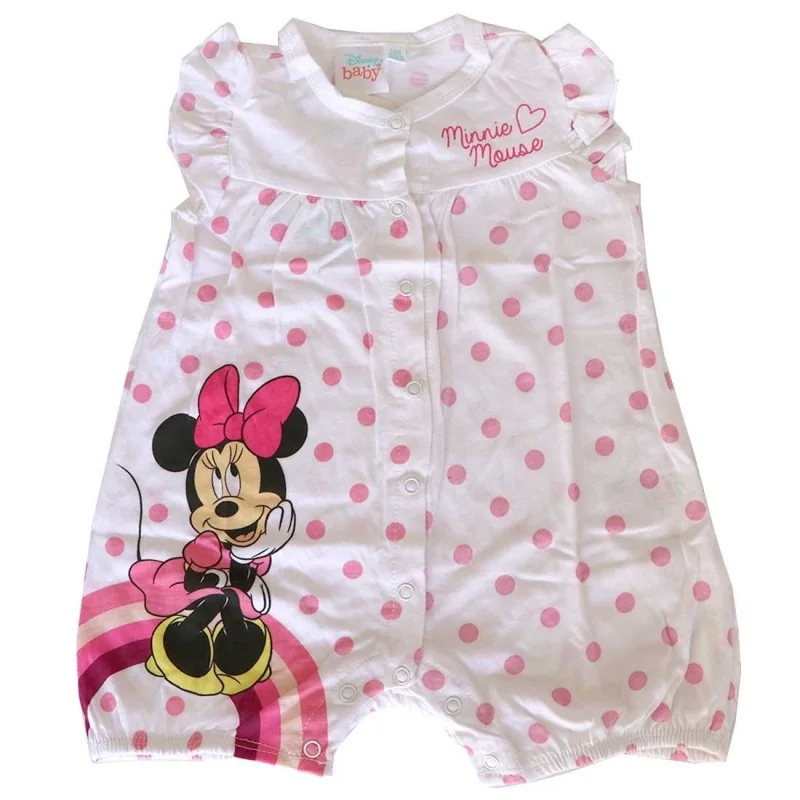 Βρεφικό Καλοκαιρινό Φορμάκι Disney Baby Minnie Mouse – Λευκό με Ροζ Πουά, Βολάν & Κουμπιά (100% Βαμβάκι) (DISM 01027A) Βρεφικό Καλοκαιρινό Φορμάκι Disney Baby Minnie Mouse – Λευκό με Ροζ Πουά, Βολάν & Κουμπιά (100% Βαμβάκι) (DISM 01027A)