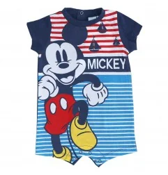 Βρεφικό Καλοκαιρινό Φορμάκι Disney Baby Mickey Mouse – Ναυτικό Ριγέ Σχέδιο (100% Βαμβάκι) (ET0145 NAVY) - Καλοκαιρινά φορμάκια