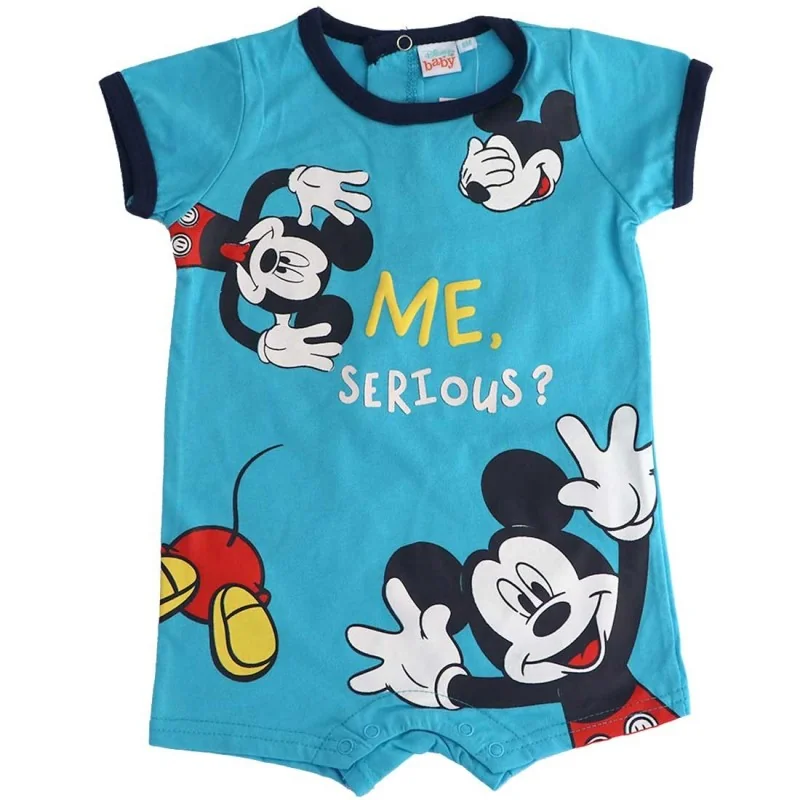 Βρεφικό Καλοκαιρινό Φορμάκι Disney Baby Mickey Mouse "Me Serious?" – Τυρκουάζ με Navy Λεπτομέρειες (100% Βαμβάκι) (UE0060) Βρεφικό Καλοκαιρινό Φορμάκι Disney Baby Mickey Mouse "Me Serious?" – Τυρκουάζ με Navy Λεπτομέρειες (100% Βαμβάκι) (UE0060)