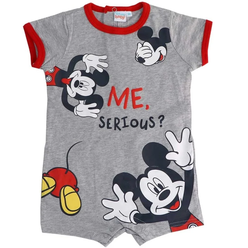 Βρεφικό Καλοκαιρινό Φορμάκι Disney Baby Mickey Mouse "Me Serious?" – Γκρι Μελανζέ με Κόκκινες Λεπτομέρειες (UE0060 GREY) Βρεφικό Καλοκαιρινό Φορμάκι Disney Baby Mickey Mouse "Me Serious?" – Γκρι Μελανζέ με Κόκκινες Λεπτομέρειες (UE0060 GREY)