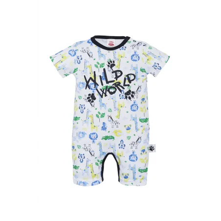 Makoma Βρεφικό Καλοκαιρινό Φορμάκι "Wild World" – 100% Βαμβακερό με Σχέδια Ζούγκλας (02216KR) - Καλοκαιρινά φορμάκια