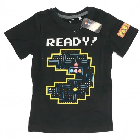 Pac Man βαμβακερή καλοκαιρινή Πιτζάμα Για αγόρια (PAC 52 04 043/052 BLACK)