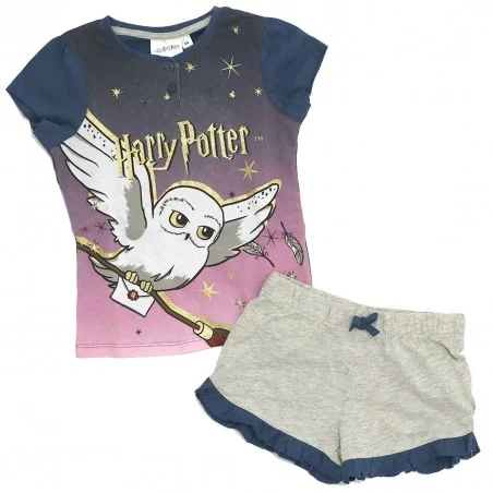 Harry Potter Καλοκαιρινή Πιτζάμα Για Κορίτσια (EV2081 grey) - Πιτζάμες Καλοκαιρινές
