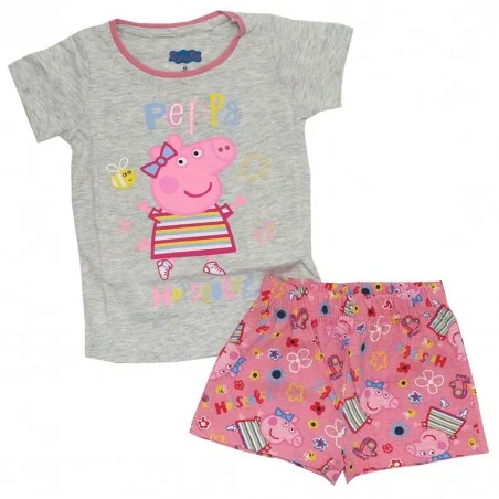 Peppa Pig Καλοκαιρινή Πιτζάμα Για κορίτσια (PP 52 04 929 grey) - Πιτζάμες Καλοκαιρινές